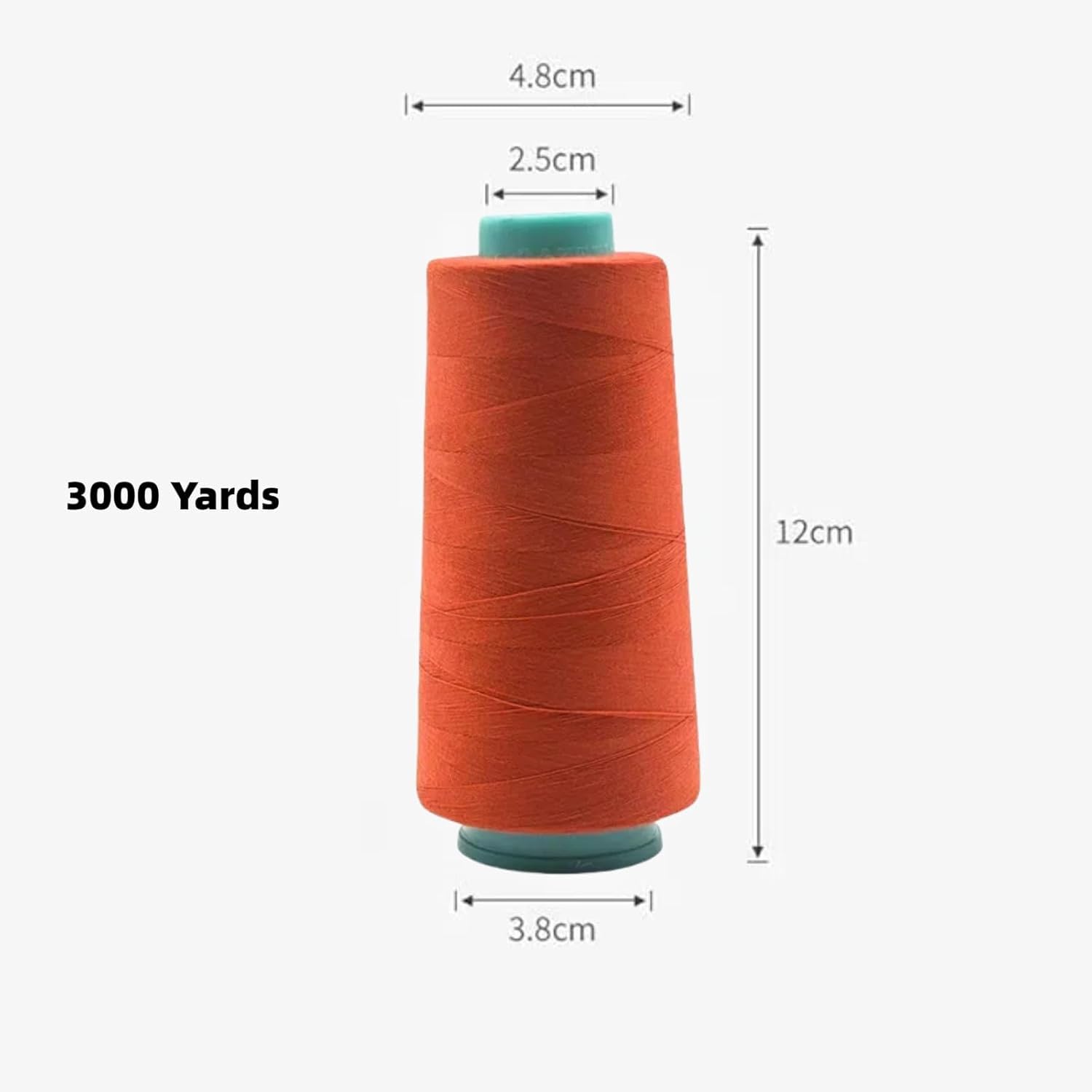1 Spool Polyester Thread, Orange Polyester Sewing Thread for Hand and Machine Sewing 3000 Yards - Image 2