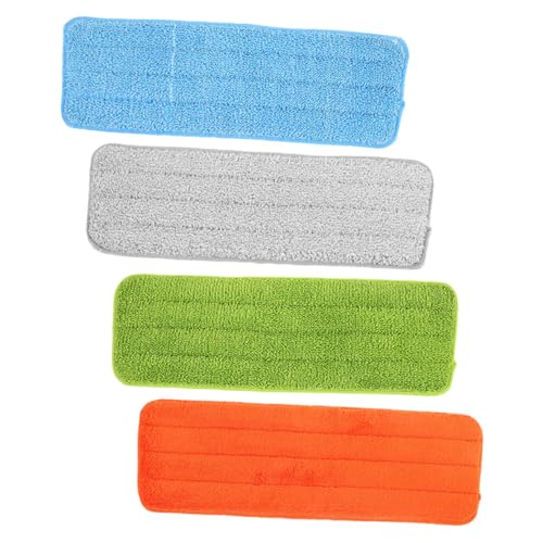 LRXIYODE 4Piezas Paños De Microfibra Para Trapeador Recambios Reutilizables y Almohadillas Absorbentes Para Fregar Vinilo Colores