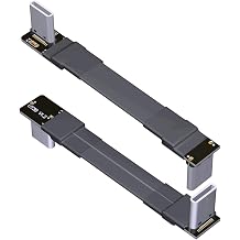 USB 3.1 Type C to Type C Extension Cable 90 Degree FPC FPV Ribbon Flat USB C Cable 3A 10Gbps Gen2x1 100cm, T2C-T3B