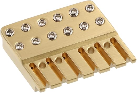 6 String Fanned Frets Headless Guitar Brass Locking Nut, String Lock