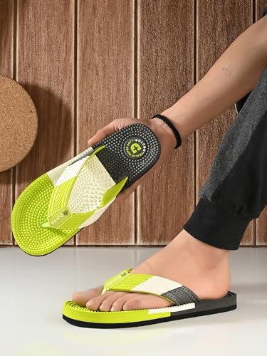 Image of DOCTOR HEALTH SUPER SOFT Men's & Boys Anti-Skid Flip Flops with Acupressure Massage Footbed | Lightweight | Soft | Doctor-Recommended Slipper for Pain Relief | All Day Wear Acupressure Doctor Slipper