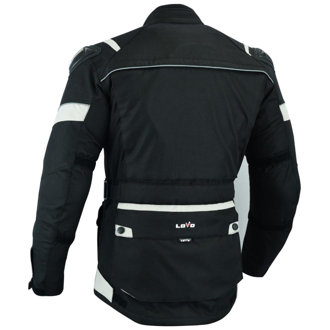 LOVO - Chaqueta Moto Tricapa 4 Estaciones Hombre - Chaqueta Moto Hombre con Protecciones para Verano e Invierno - Pensada para Ciudad, Carretera y Aventura - Cazadora Moto de Longitud 3/4