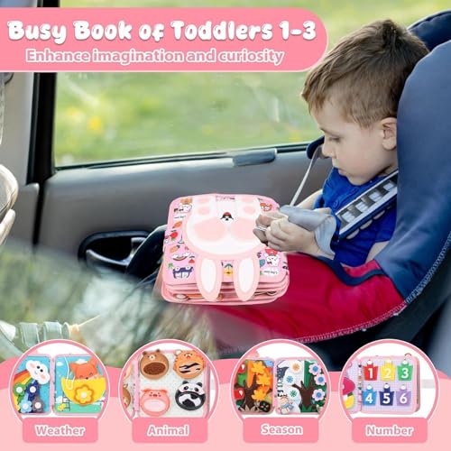 Libro de fieltro interactivo infantil y tablero portátil preescolar 2