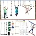 Crtkoiwa Ninja Warrior 2 x 50FT Slackline Kit-Ninja Warrior Training, Swing, anillos, bola de cuerda, barra de escalada, entrenamiento de equilibrio