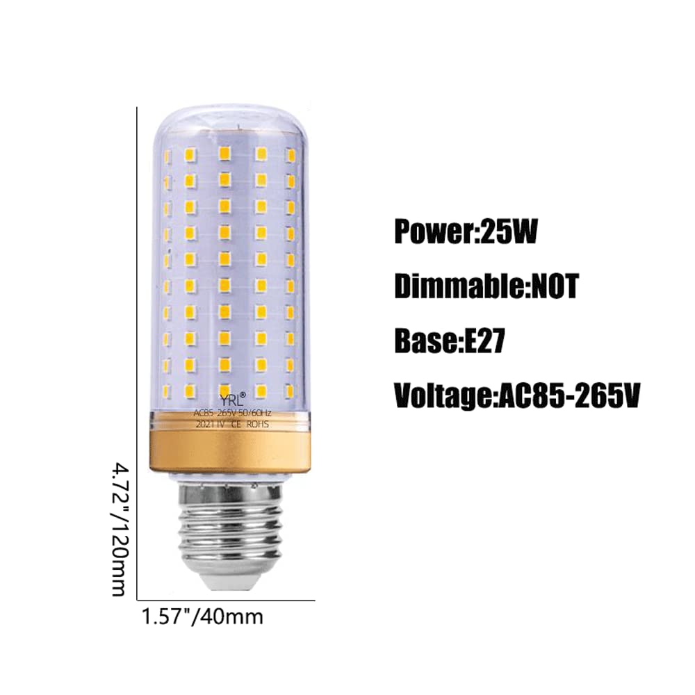 10 Stück LED-Glühbirnen, Tageslichtweiß, warmes Licht, 2000 Lumen, E27-Sockel, LED-Maisglühbirne, für den Außenbereich, Indoor, Garage, Lager, Fabrik, Werkstatt, Straße, Hinterhof