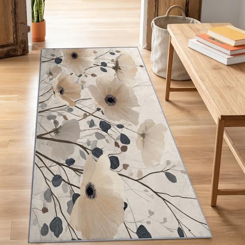 Tapis lavable coquelicot antidérapant et facile à nettoyer - 6