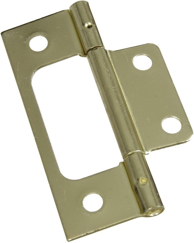 National Hardware N146-951 V530 Surface-Mounted Hinges in Brass, 2 pack