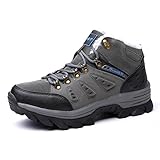 Botas de Senderismo de caña Alta: Calzado Resistente for Exteriores con Suela de tracción for el Invierno.(Gray,43 EU)