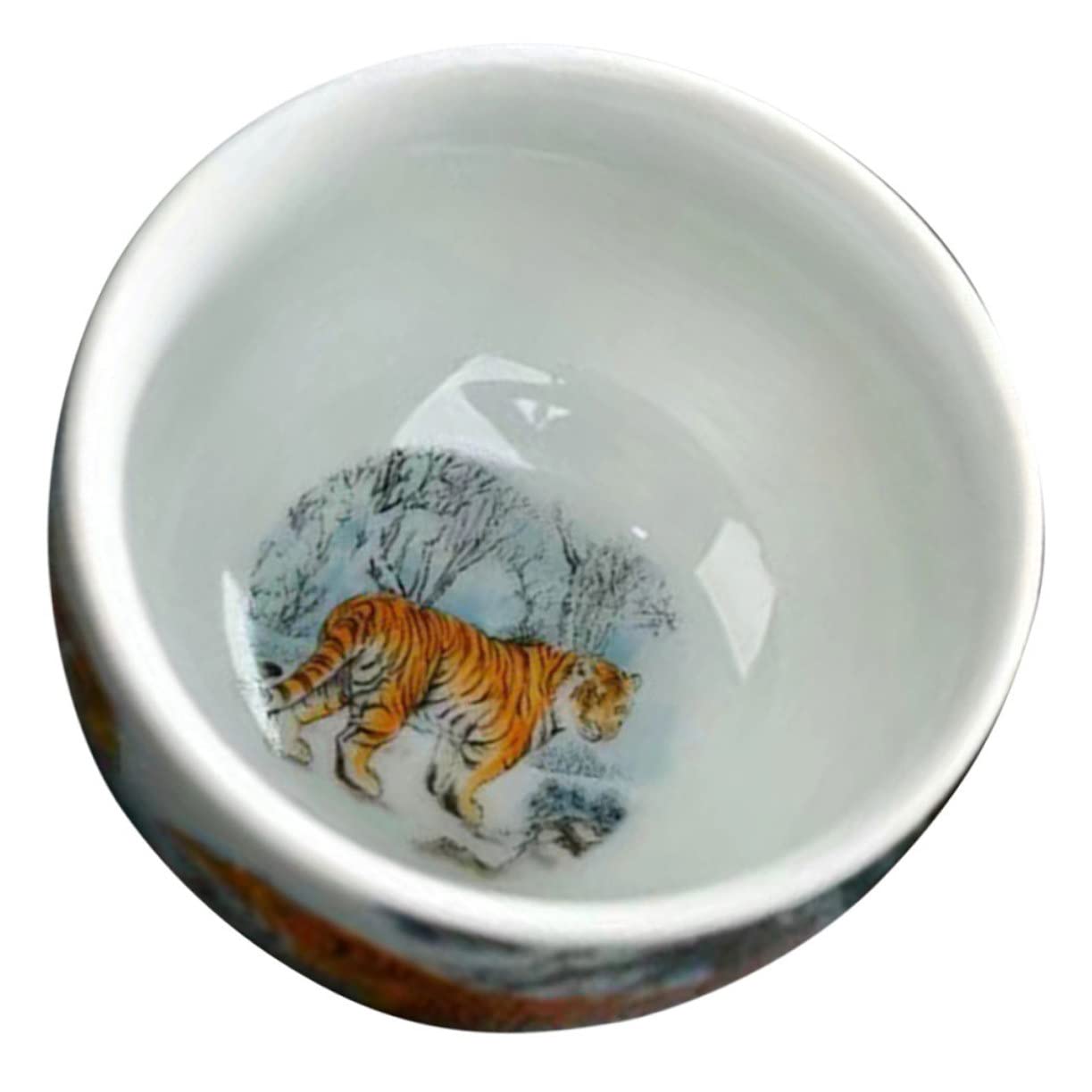 NOLITOY ceramic teacup porcelain tea cup tiger design mug japanese sake cup chinese zisha gai wan Japan Tea Cups kungfu teacup wine mug cappuccino cups China ceramics office single cup