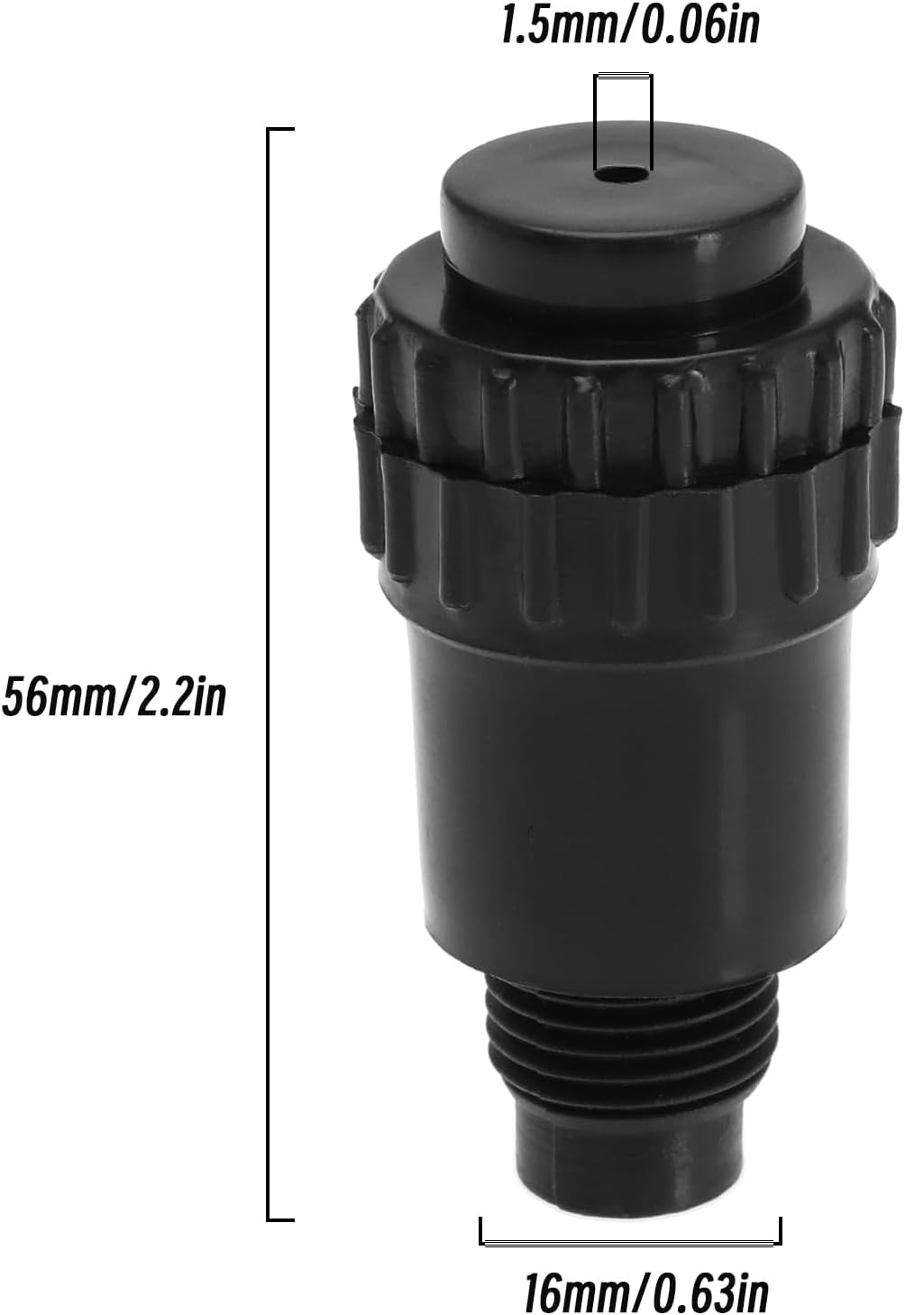 2pcs 16mm External Thread Oil Plug Connector Compressor Oil Plug Connector Accessory Suitable for Air Compressors Plastic Black