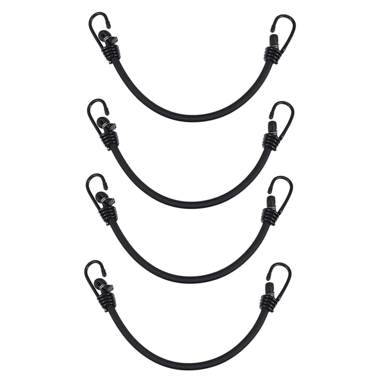 Gatuida 4pezzi Cordine Elastica Gancio Corda Elastica per Bagagli Corda da Campeggio Resiliente e Pratica per Fissaggio di Tende e Trasporto Facile