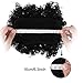 WILLBOND 2 Pieces Afro Puff Drawstring Ponytail for Women Synthetic Short Curly Hair Afro Bun Extension Chignon Hairpieces Wig Updo Hair Extensions(Black)