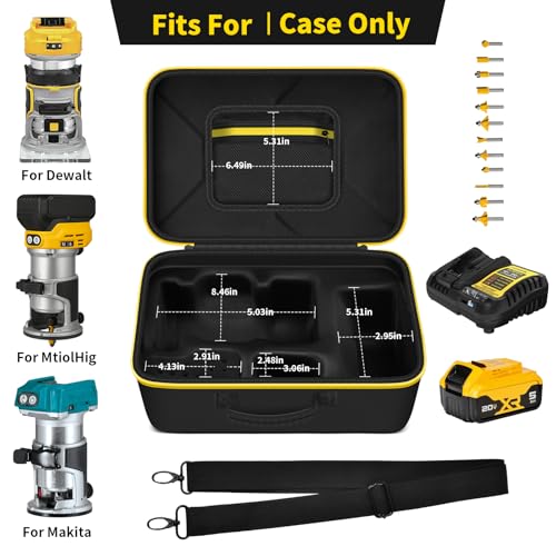 Boîte pour défonceuse DEWALT DCW600B antichoc avec sangle pour embouts