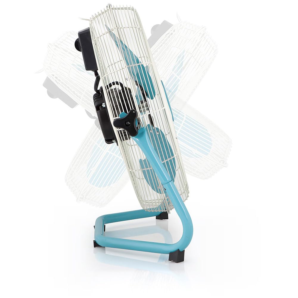 Orbegozo PW 1546 - Ventilateur industriel Power Fan, 3 vitesses, pales métalliques, poignée de transport, 130 W, bleu et blanc