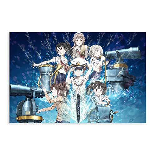 Anime-Poster, High School Fleet 35, Leinwand-Poster, Wandkunst, Deko, Bild, Gemälde für Wohnzimmer, Schlafzimmer, Dekoration, 60 x 90 cm, ohne Rahmen: Anime-Poster, High School Fleet 35, Leinwand-Poster, Wandkunst, Deko, Bild, Gemälde für Wohnzimmer, Schlafzimmer, Dekoration, 60 x 90 cm, ohne Rahmen:
