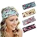 Produktbild Bohend Boho Breite Stirnbänder Blume Sport Kopfbedeckungen Dehnbar Haarbänder Criss Cross Ausgeführte Yoga Stirnband 4 Packung Baumwolle Kopfbänder Für Frauen Und Mädchen