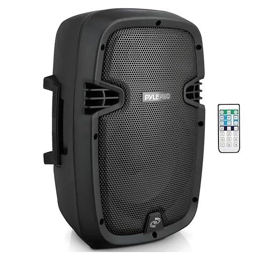 Pyle Powered Active PA System Loudspeaker Bluetooth w/ Microphone 8-Inch Bass Subwoofer Stage Speaker Monitor Built-in USB for MP3 Amplifier DJ Party Portable Sound Equipment Stereo Amp Sub PPHP837UB