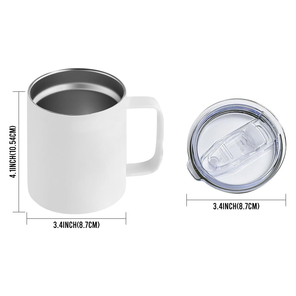 Sumex Lot de 4 tasses à sublimation en acier inoxydable 355 ml