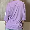 Oversized Jersey Shirts for Women Number Graphic Short Sleeve Tshirts Casual V Neck Baggy Tees Y2K Grunge Shirts (Purple, S) #5