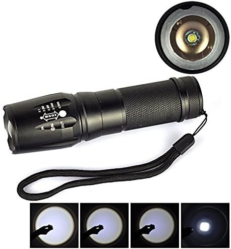 BESTSUN LED Flashlight 2000 Lumens Super Bright Military Grade with 5 Modes Ultra Bright Adjustable Focus Zoom Tactical Flashlight Handheld Lamp for Outdoor Sports