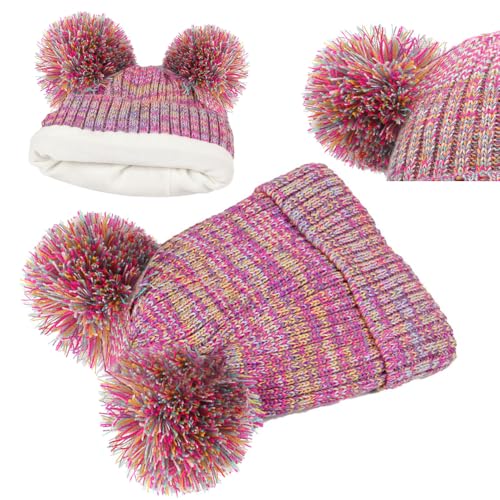 Kids Winter Hat Gloves Scarf Set, Boys Girls Winter Warm Cute Accessories Set, Beanie Hat Knit Long Scarf Warm Mittens 5