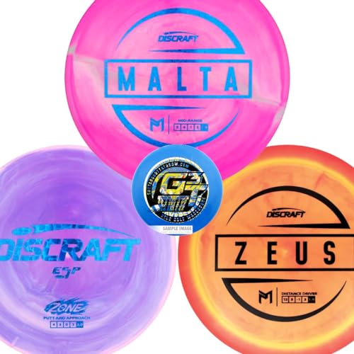 Discraft ESP Zone Malta Zeus Bundle | PDGA Approved | Putter | MIDRANGE | Driver