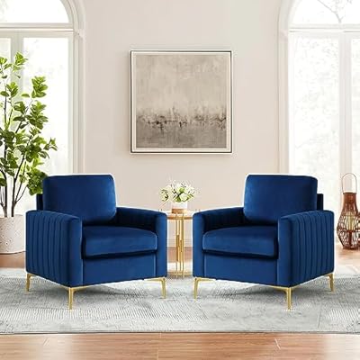 Tufted Velvet Accent Chair Set of with Gold Legs, Armenia Ubuy