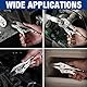 WORKPRO 5-tlg. Gripzangen Set (gebogene Backe Zange 254/178/127mm, Langbeck-Gripzange 229/165mm) Cr-V Stahl mit Selbstklemmfunktion/Einstellschraube/Auslösehebel
