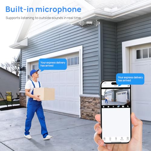Image of VIKYLIN 4K 8MP PoE IP Dome Camera Outdoor /Indoor,4K PoE Vandal Dome Security Camera with Human Vehicle Detection,2.8mm Lens,98ft Night Vision,Built-in Mic,IK10 /IP67,NDAA Compliant(Not PTZ),White