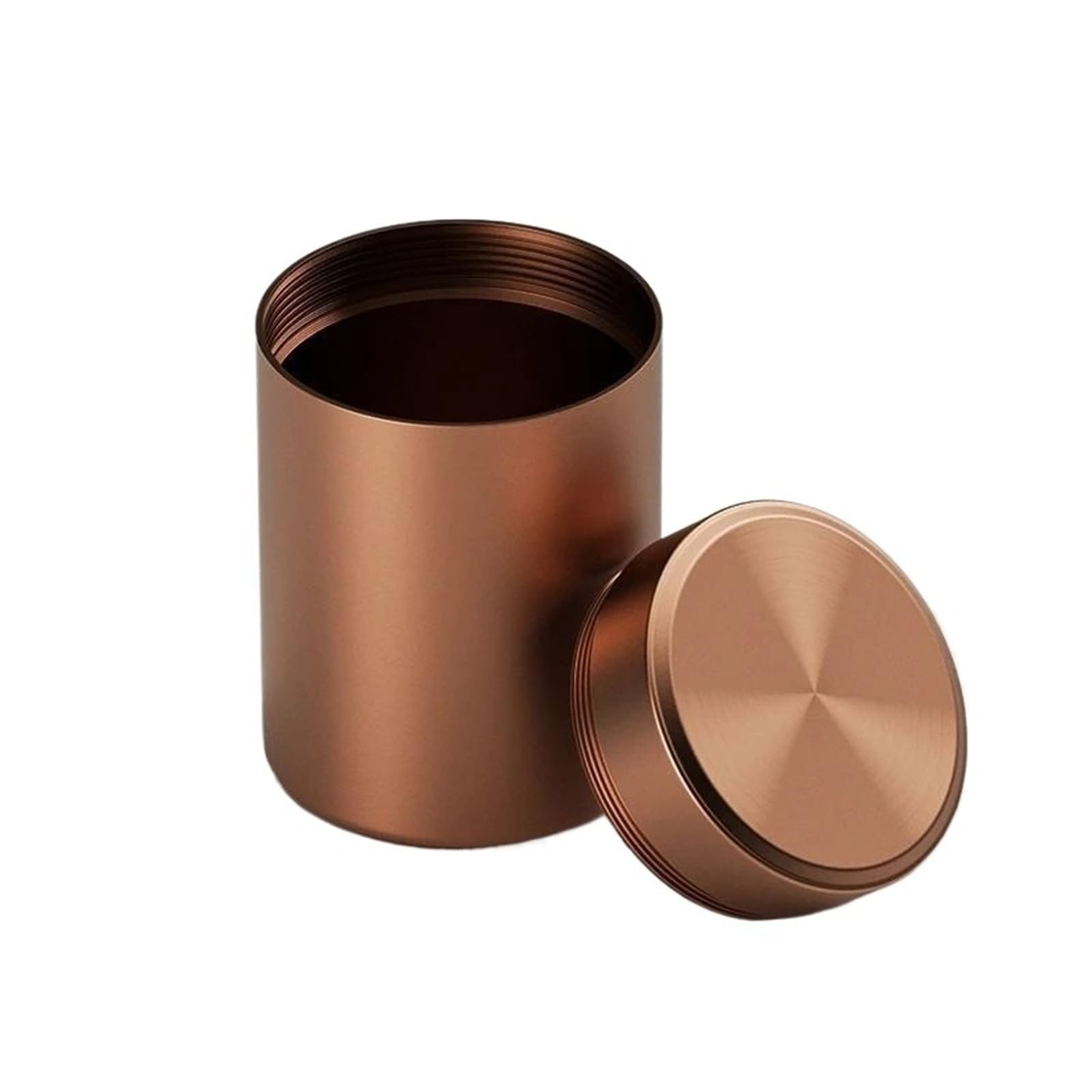 FDBTYJN Tea Caddy Mini Metal Box Stainless Steel Tea Can Small Travel Portable Container Jar Sugar Coffee Caddy Organizer(Coffee)