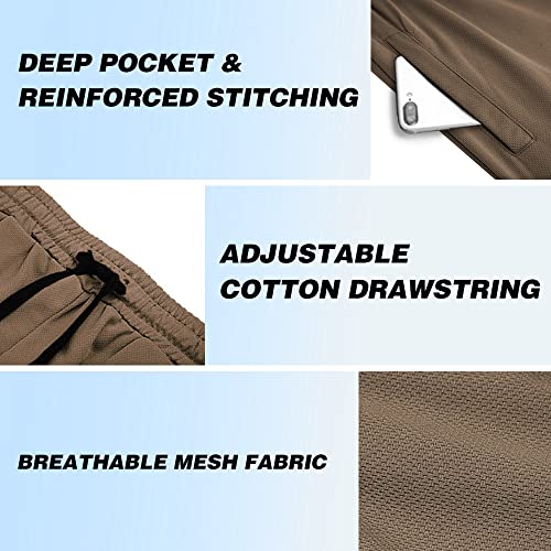 Everworth Men's Workout Shorts Quick Dry Gym Shorts Bodybuilding Short Shorts, 4" Inseam Lightweight Mesh Yoga Running Shorts Yellow Us S #TOP4