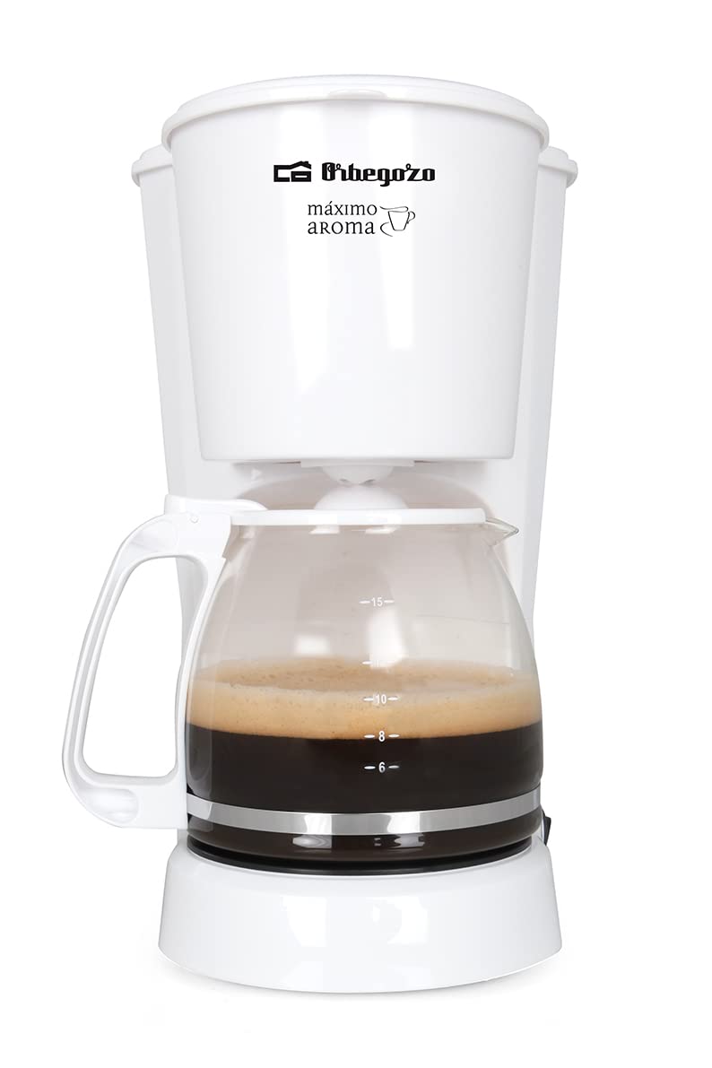 Orbegozo CG 4023 B - Cafetera de goteo, capacidad para 15 tazas, jarra de cristal, protección antigoteo, piloto luminoso de funcionamiento, mantiene el café caliente 30 minutos,