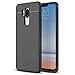 Produktbild Alsoar ersatz für LG G7 ThinQ Hülle,Ultra Dünn Weich TPU Silikon LG G7 ThinQ Handyhülle Anti-Scratch Stoßfest Flexibel Litschi-Muster Leder Braun Case 360 Grad Schutzhülle (Schwarz)