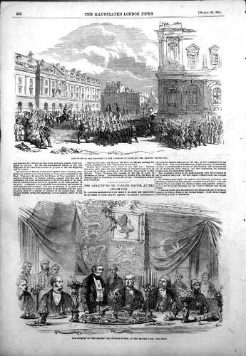 Copie antique de la réforme 1854 de Charles Napier de banquet de Paris de garnison de départ
