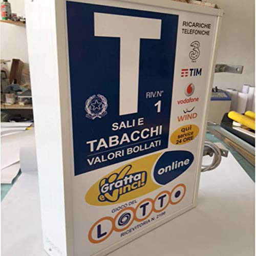 Insegna da Esterno Personalizzabile 52x72 cm con Illuminazione LED e Lastre in Plexiglass