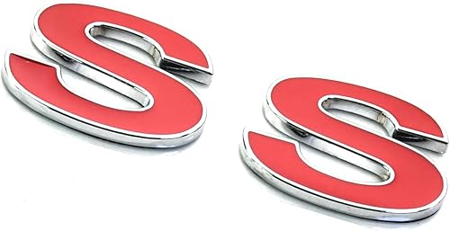 Miniatura 2 de SSDD 2 piezas (par) SS Fender Emblemas de repuesto para 96-02 Camaro SLP SS Badge Nueva Reproducción 12369966R (RojoCromo) (CH-SS)