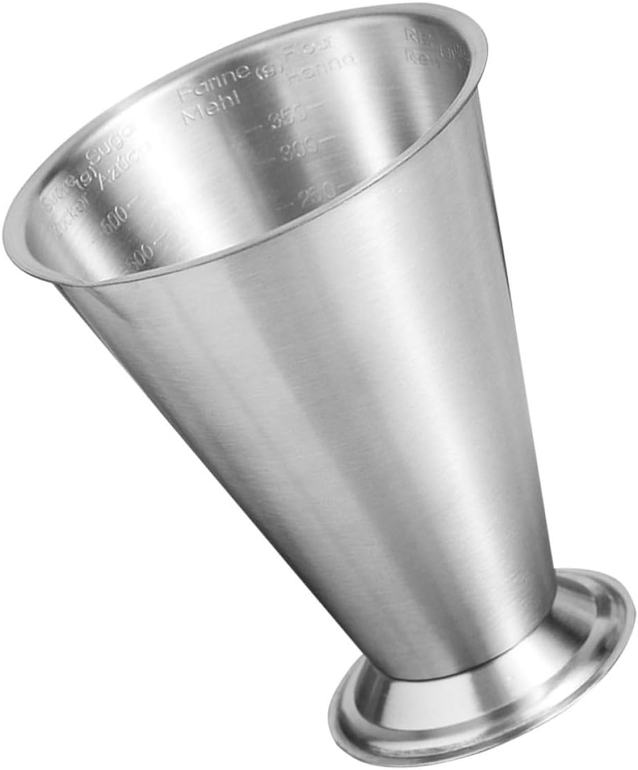 OSALADI Stainless Steel Measuring Cup 600ml Flour and Liquid Measure Jug with Scale Markings Multi-purpose Kitchen Measuring Tool for Baking and Cooking