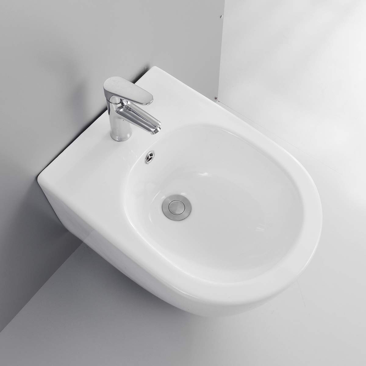 Yellowshop - Sanitari bagno sospesi filo muro - Wc rimless, copriwc soft close e bidet mod. Hoop