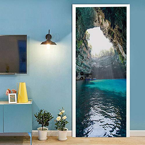 Zy-Kl 3D Door Sticker Wall Decals Mural Wallpaper, Waterproof And Moisture Peel And Stick Vinyl Door Mural Decals For Dormitory, Office And Home Decor，30.3X78.7 Inch Pvc Door Decal (Mt3489) #TOP4