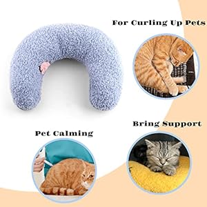   3-Pakcs-Cat-Pillows-for-Indoor-Cat-and-Small-Dog-Calming-Dog-Pillows-Half-Donut-Dog-Cutated-Calming-Pillow-Cozy-Cat-Bed-Pillow-Cute-Rabbit-Pillows