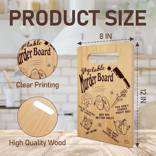 Tabla de cortar de bambú rectangular, 30,48 x 20,32 cm, para verduras y carnes, regalo ideal para cocina, hogar y ocasiones especiales miniatura 2
