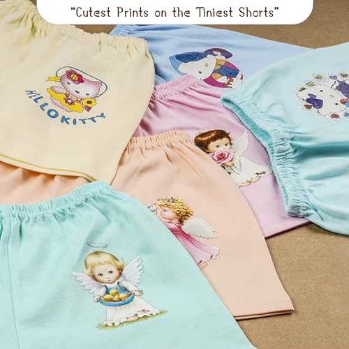 Image of New Born Baby Girls and Boys Hosiery Cotton Shorts| Infant| Regular Fit| Half Pants