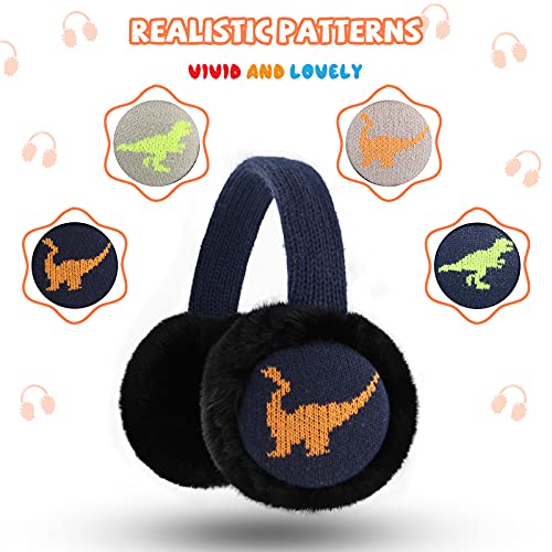 Xiaohawang Kids Boy Warm Earmuffs For Children Girl Winter Ear Muffs Cold Weather Ear Warmer (B-Navy Green) #TOP4