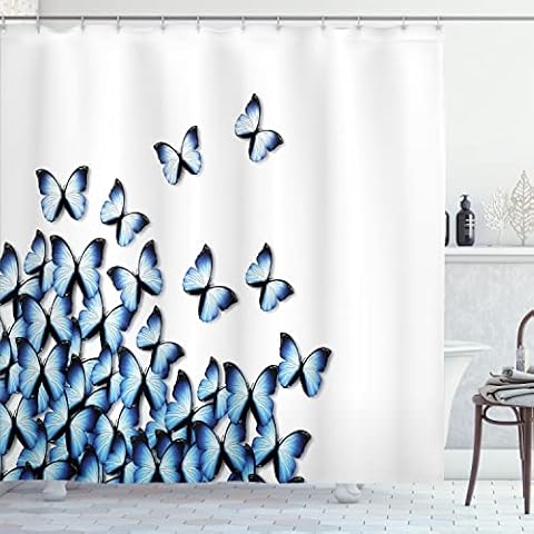 Ambesonne Butterflies Extra Long Shower Curtain Cover