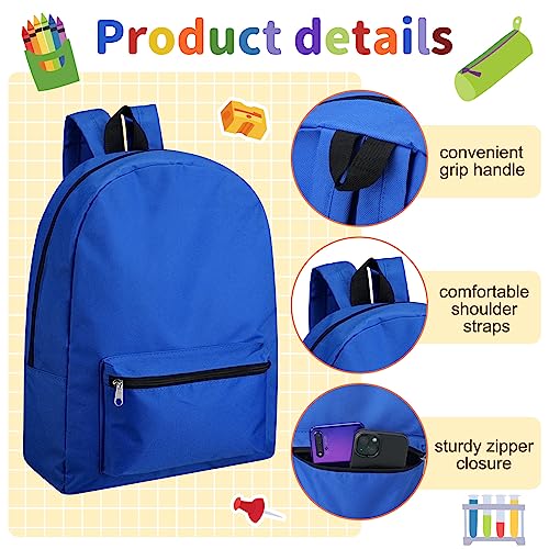 Image of Amylove 12 Pack Backpack in Bulk 17 inch Lightweight Outdoor Travel Bag Classic Bookbags Bulk for Elementary Middle High(Mixed Colors,Elegant)