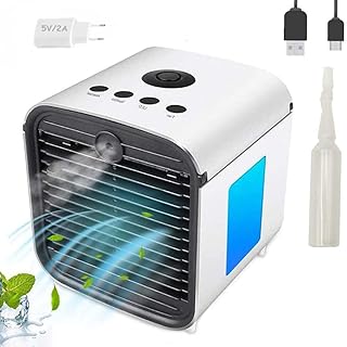 Przenośny klimatyzator 3 w 1, mini nawilżacz powietrza i oczyszczacz powietrza, stołowy klimatyzator, szczelny, nowy filtr