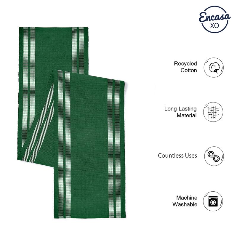 Encasa XO Dining Table Runner 32x183 cm, Ladder Dk Green - Image 2