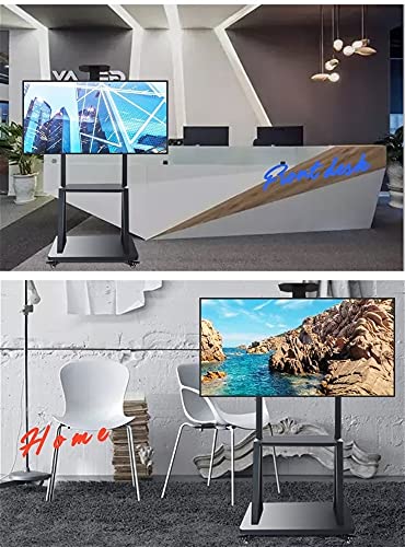 Soporte móvil para TV con 3 estantes y ruedas negro miniatura 4