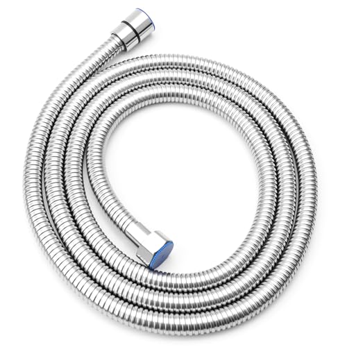 Manguera Ducha - Manguera Ducha 2m Flexo Ducha Cable Ducha Tubo de repuesto de alta presión con protección antitorsión conexión estándar G1/2 universal apto para todas las duchas(Plateado)