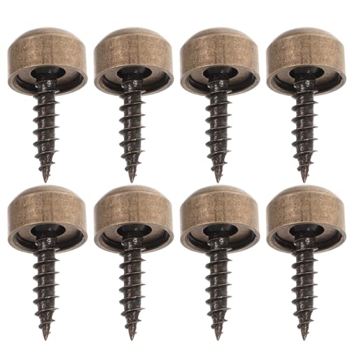 HEALLILY Tornillos Decorativos con Tapas para Espejos y Muebles, Autorroscantes de Cobre Dorado, Fácil Instalación y Superficie Lisa, Ideales para Armarios y Accesorios de Vidrio